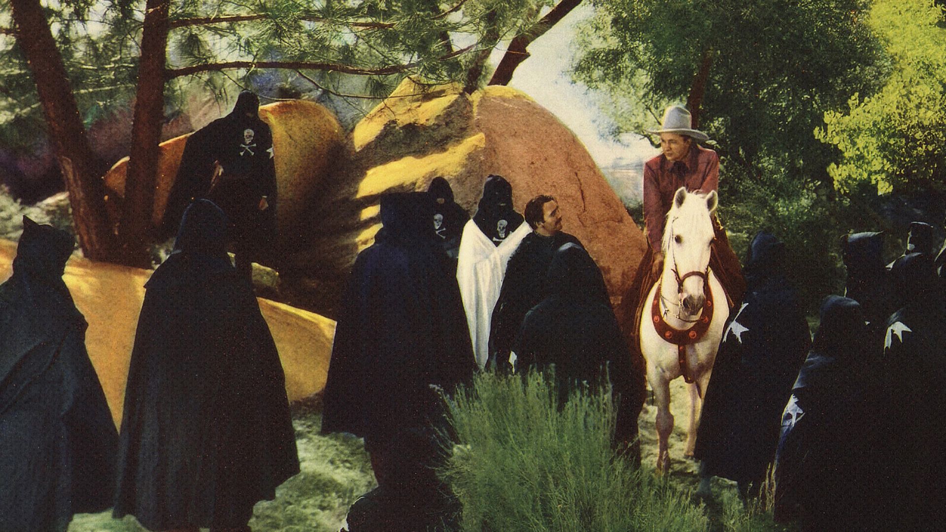 The Mystery of the Hooded Horsemen Backdrop