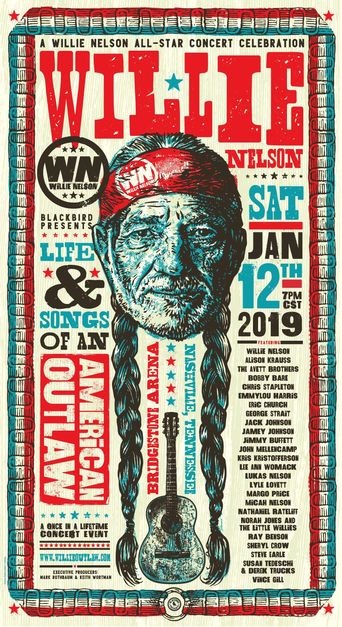  Willie Nelson American Outlaw Poster