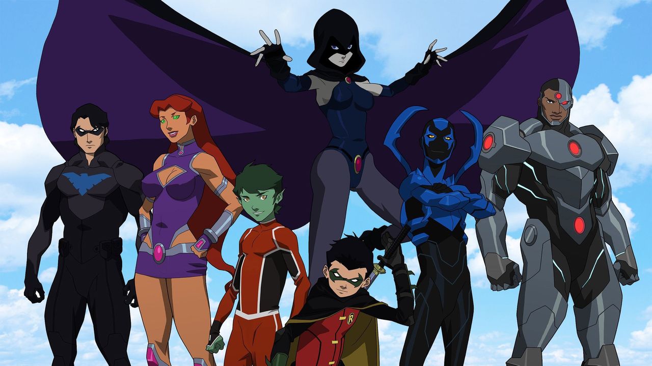 Justice League vs. Teen Titans Backdrop