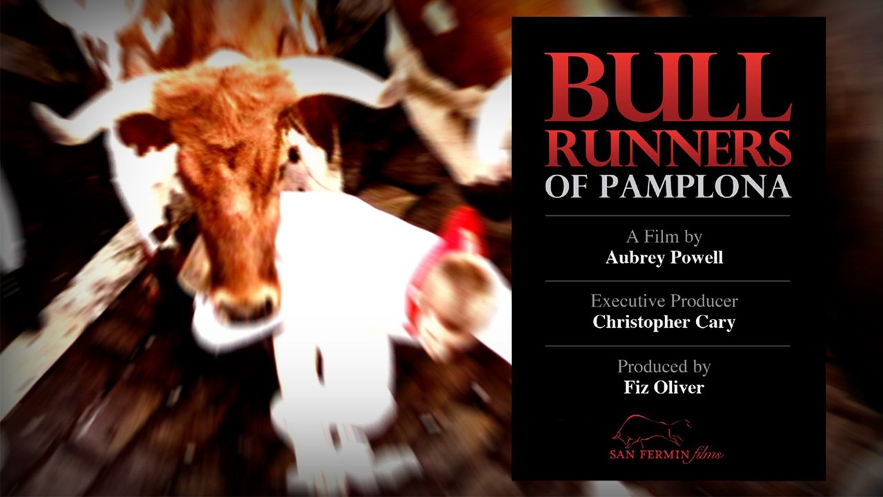Bull Runners of Pamplona Backdrop