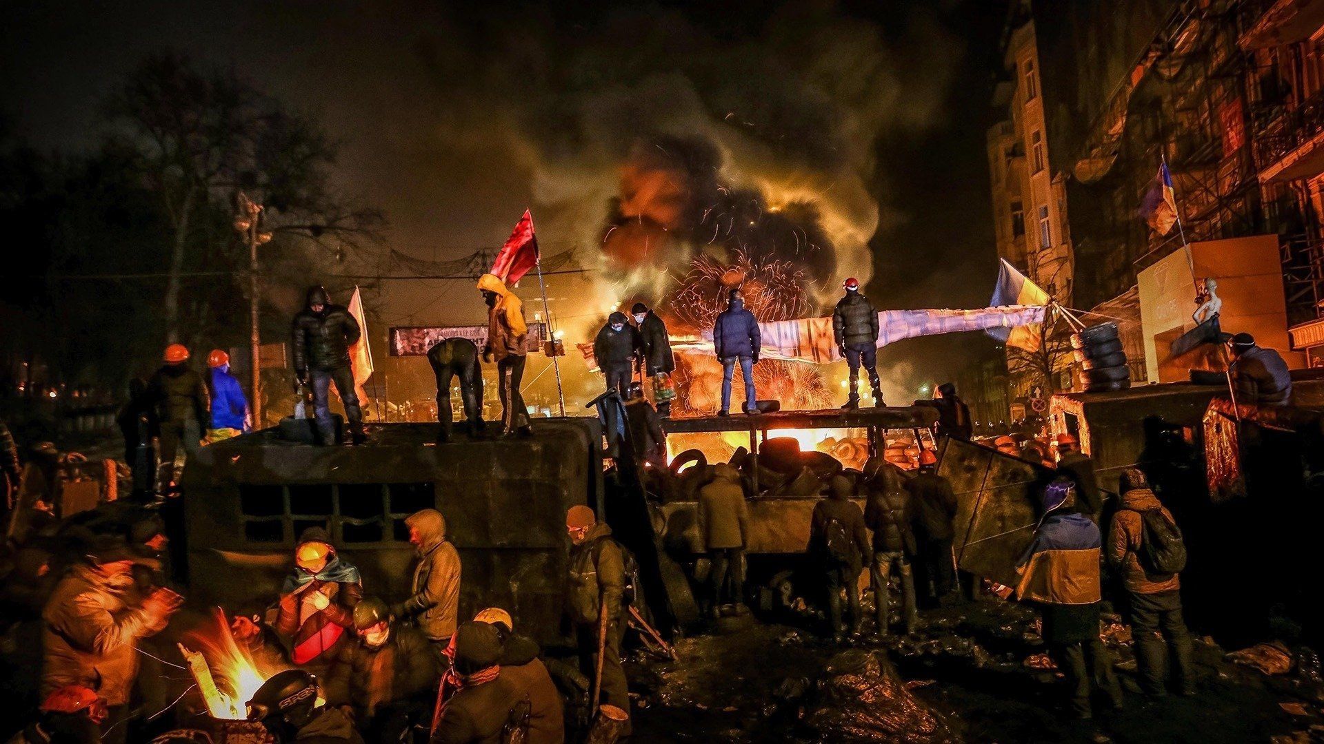Winter on Fire: Ukraine's Fight for Freedom Backdrop