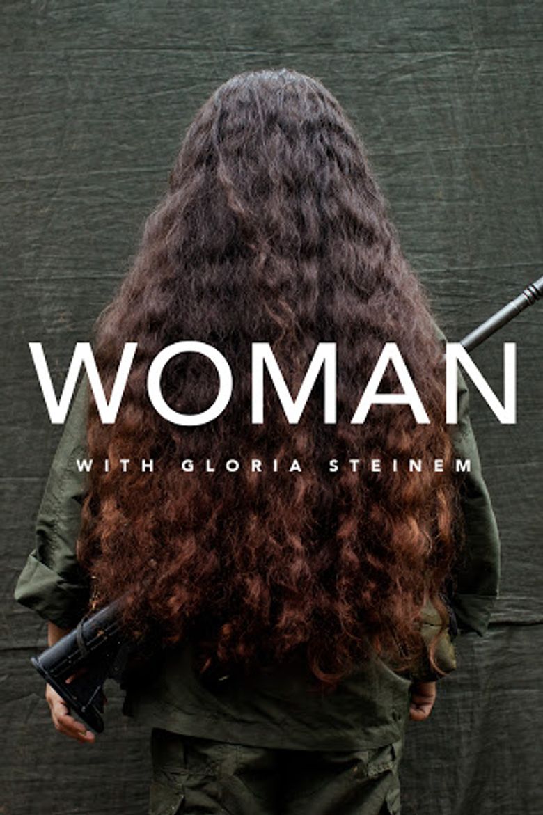 Woman with Gloria Steinem Poster