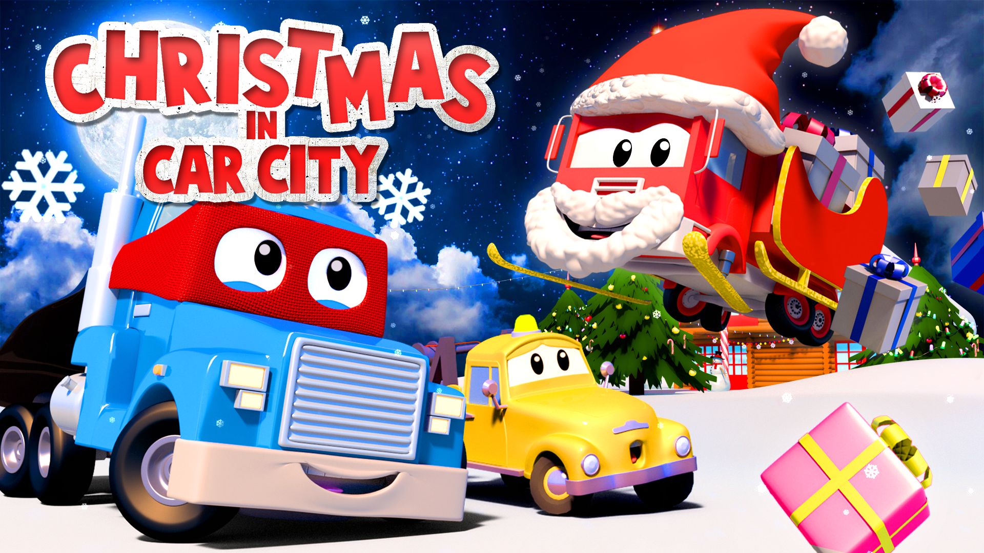 Christmas in Car City Backdrop