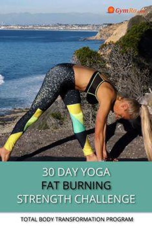 30 Day Yoga Fat Burning, Strength Training Challenge Poster