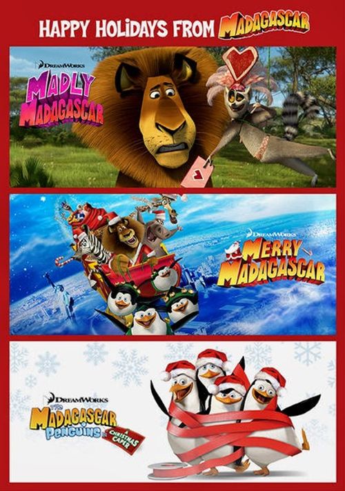Dreamworks Happy Holidays from Madagascar Poster