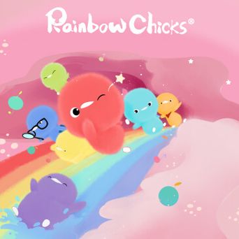  Rainbow Chicks Poster