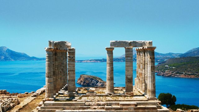 Aerial Greece Backdrop
