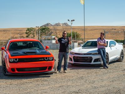 Season 09, Episode 105 2018 Dodge Challenger Hellcat Widebody vs. 2018 Chevrolet Camaro ZL1: Who Is King of the Modern Muscle Cars?