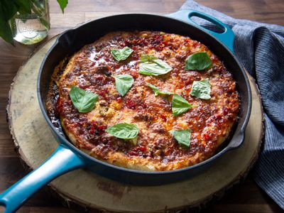 Season 28, Episode 05 It's Not Delivery, It's Cast Iron Skillet Pan Pizza