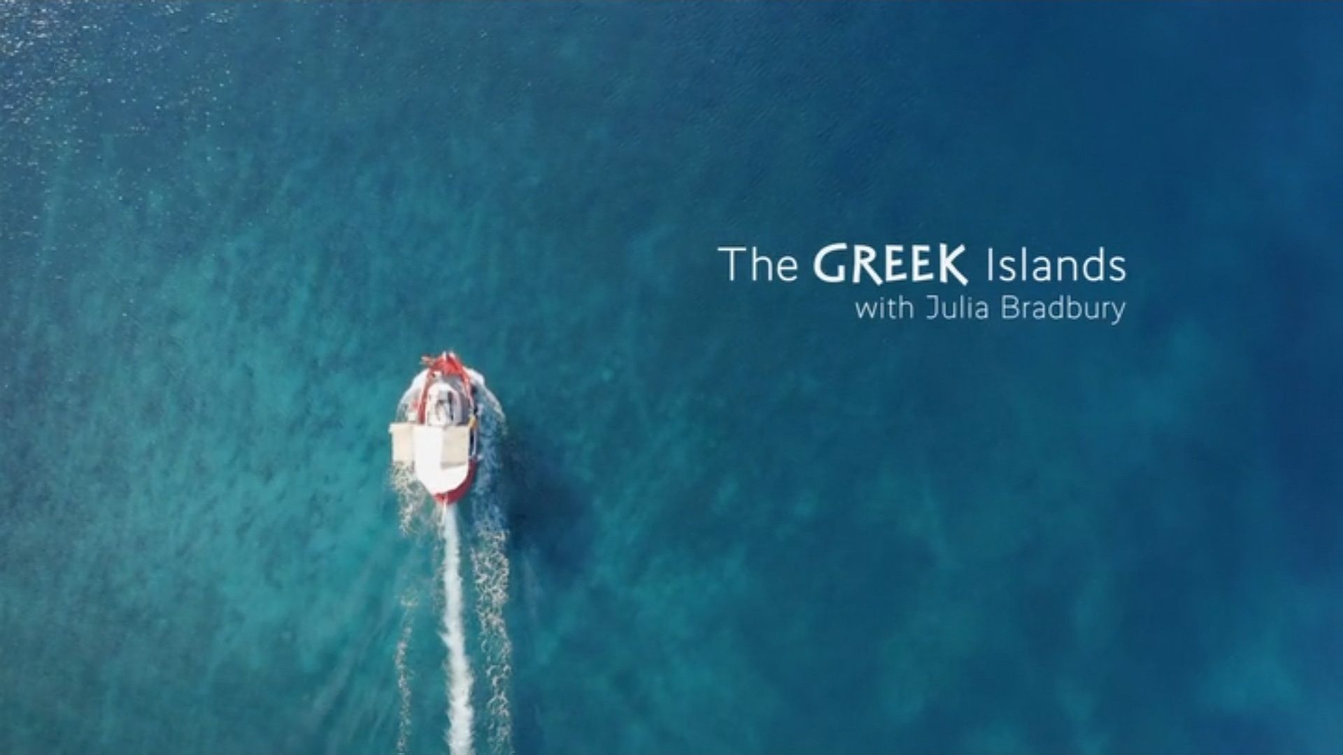 The Greek Islands with Julia Bradbury Backdrop